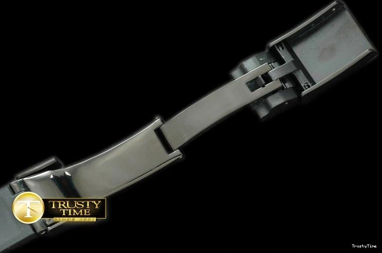 0315 ROLACC009 – Black Rubber Strap 20 18 with PVD Insignia Clasp Casual 834